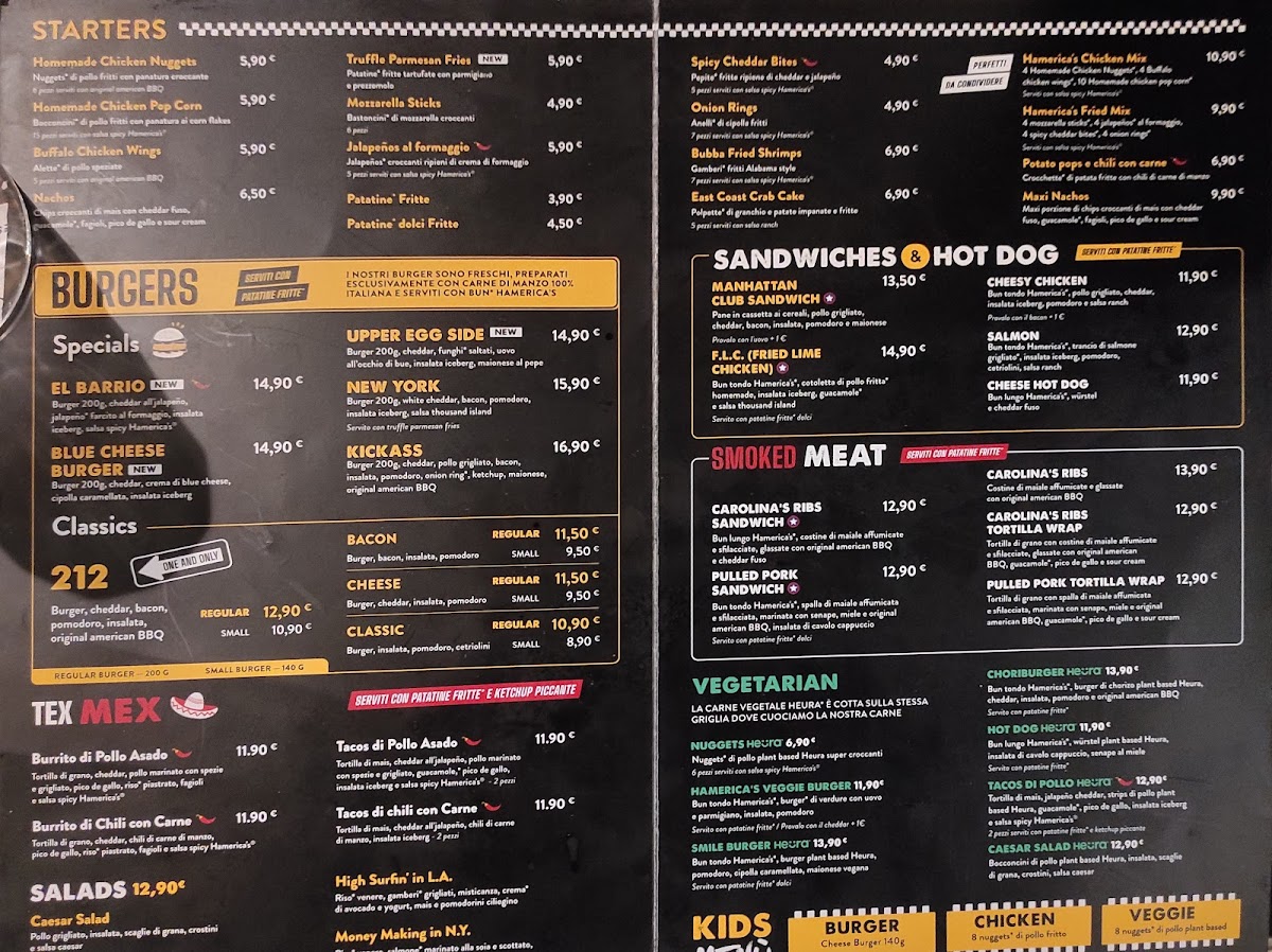 Menu Hamerica's Genova Via San Lorenzo-1