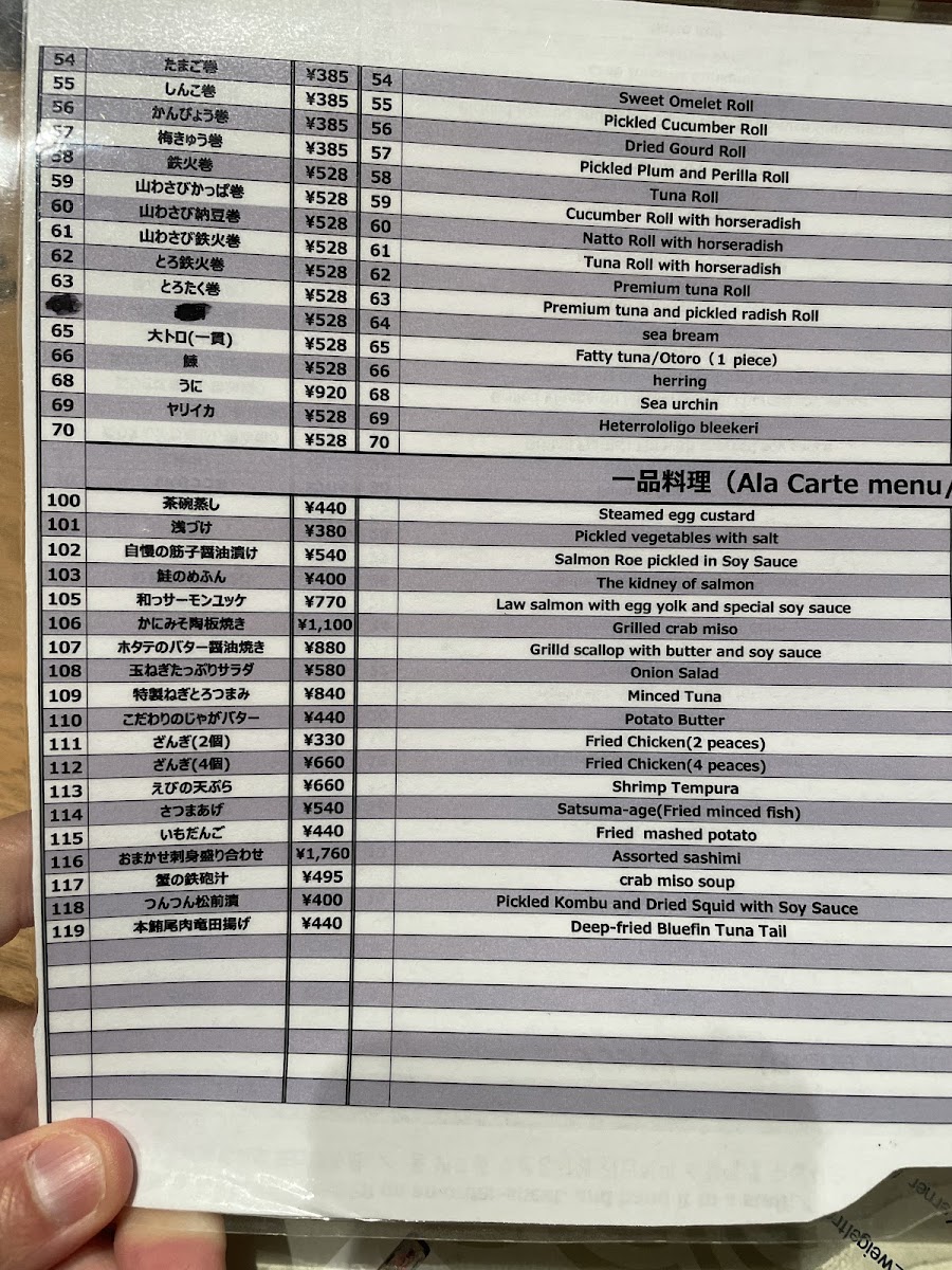 Menu Hanamaru Susukino Branch-9
