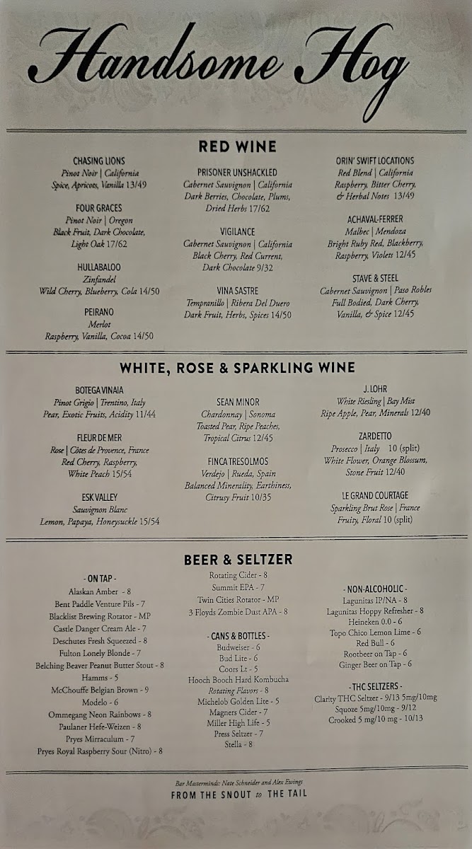 Menu Handsome Hog-1