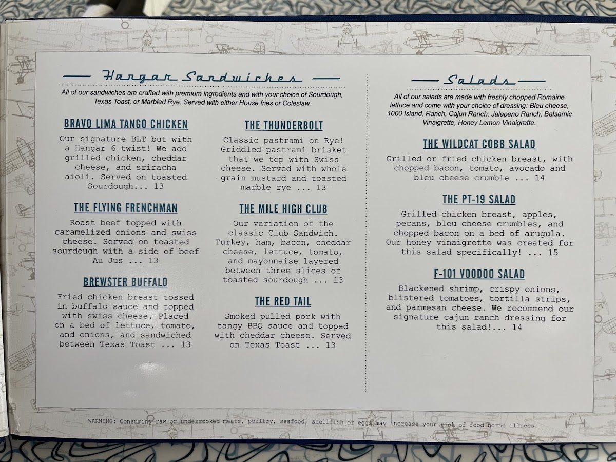 Menu Hangar 6 Air Cafe-5