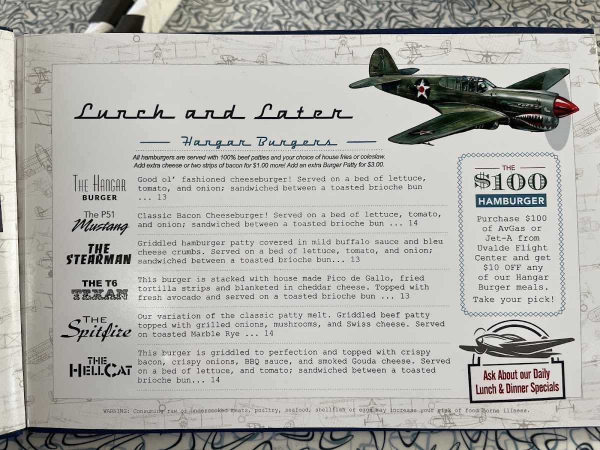 Menu Hangar 6 Air Cafe-6