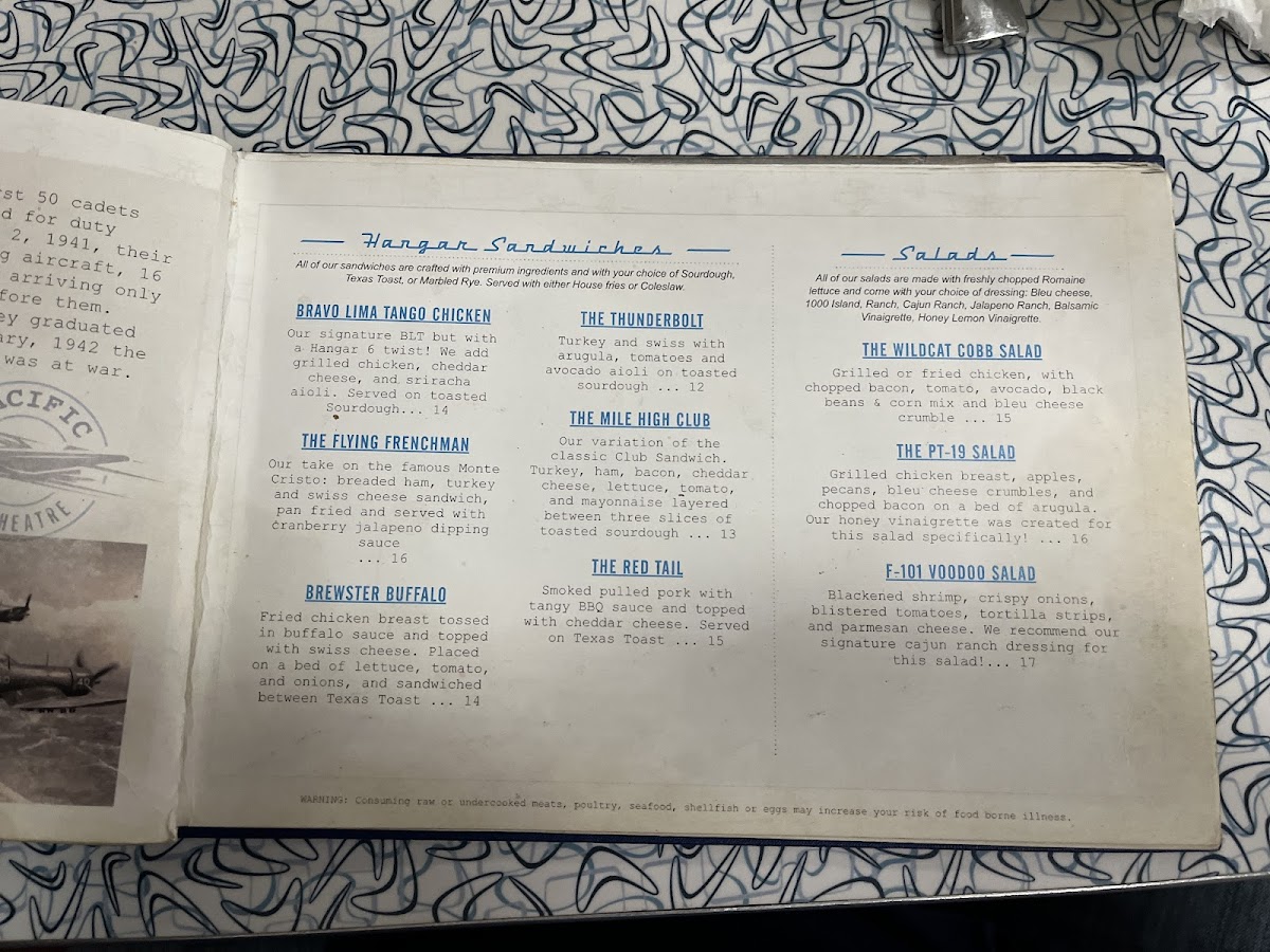 Menu Hangar 6 Air Cafe-8