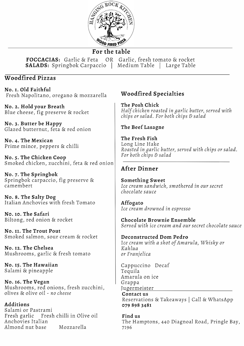 Menu Hanging Rock Kitchen-1