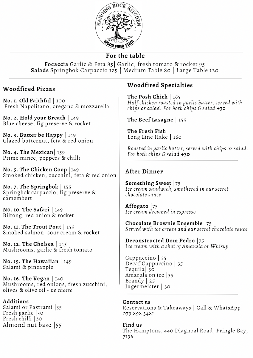 Menu Hanging Rock Kitchen-2