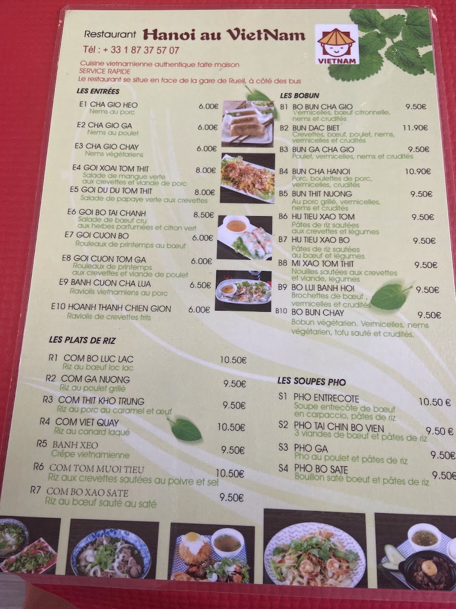 Menu Hanoï Au Vietnam-7