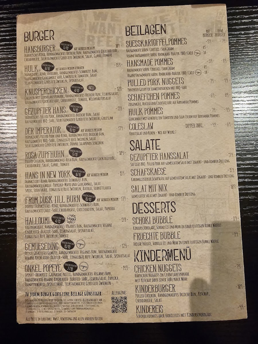 Menu Hanskaschber - Cocktailbar & Burger-1