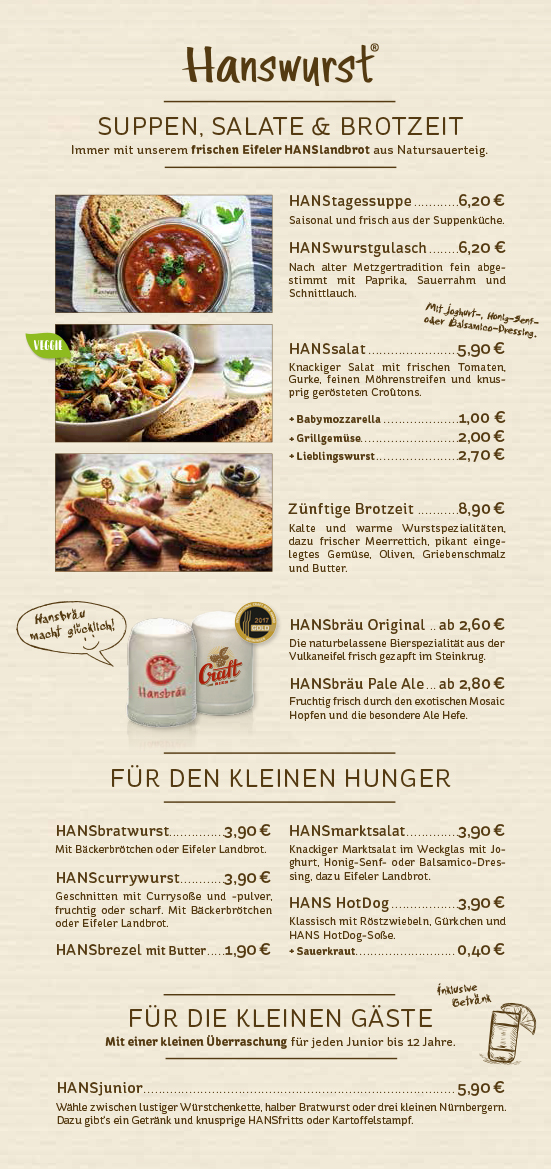 Menu Hanswurst - Das Wurstrestaurant-6
