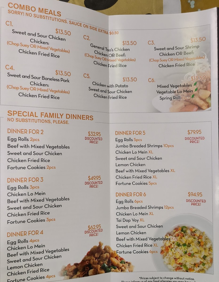 Menu Happy Dragon Express-1