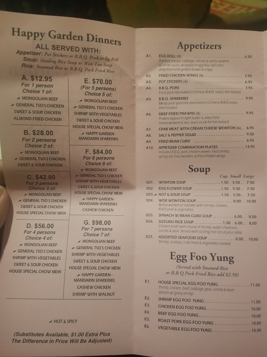 Menu Happy Garden Chinese Restaurant-6