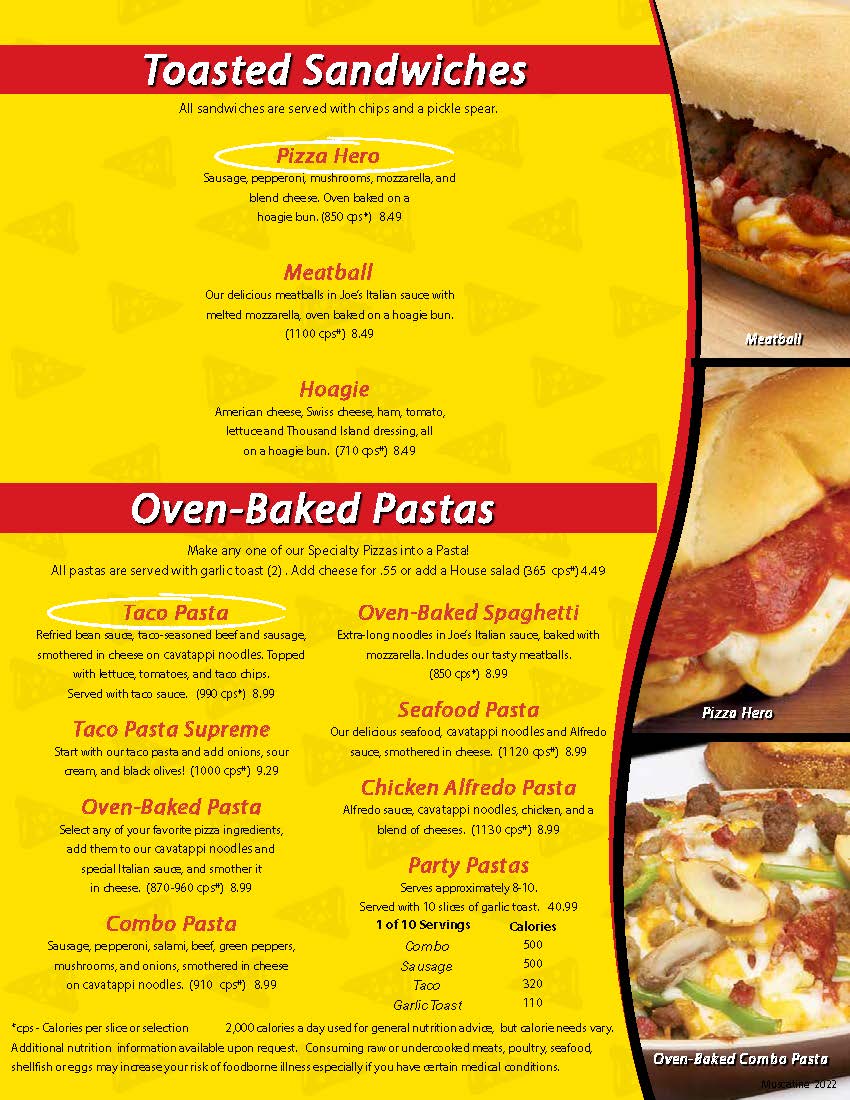 Menu Happy Joe's Pizza & Ice Cream - Muscatine- Grandview-5