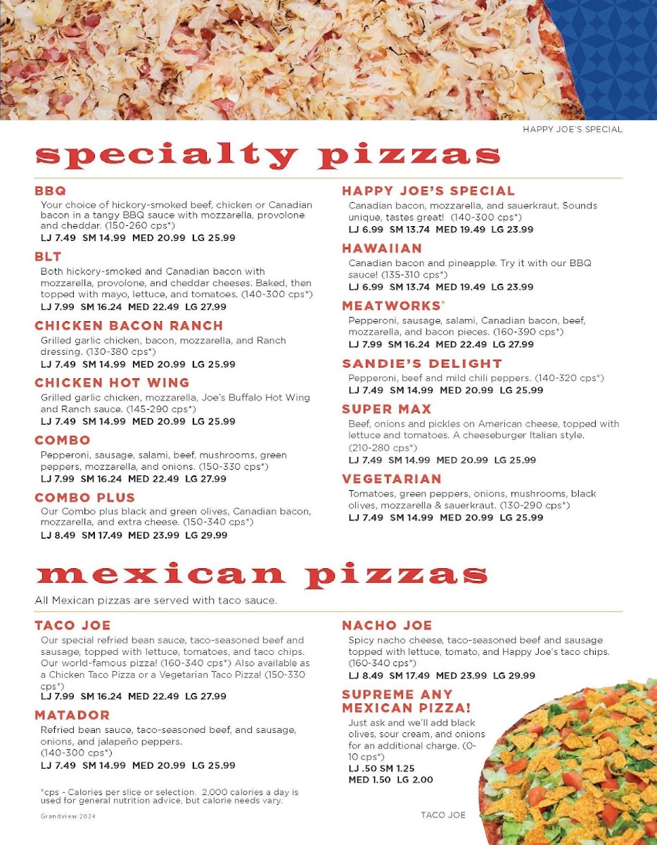 Menu Happy Joe's Pizza & Ice Cream - Muscatine- Grandview-8