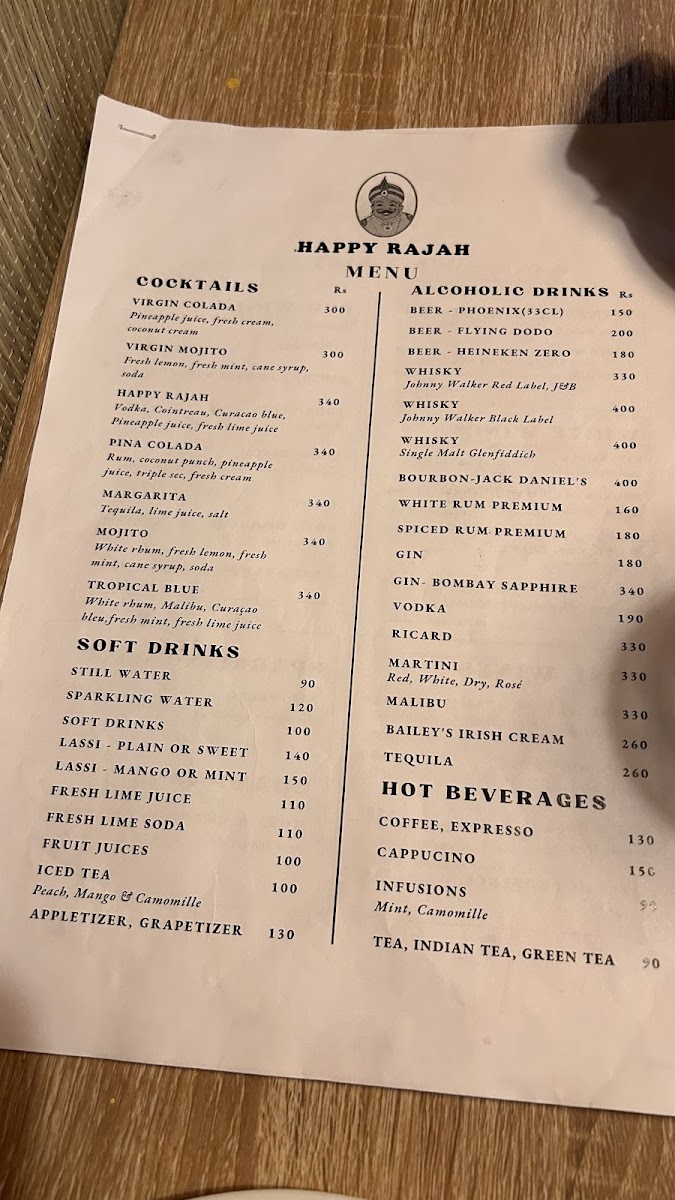 Menu Happy Rajah-1