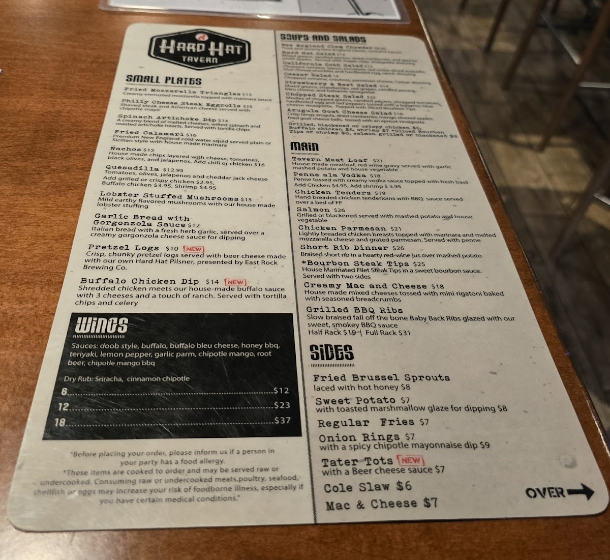 Menu Hard Hat Tavern-3