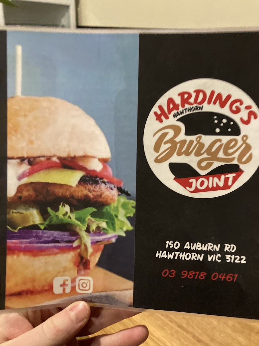 Menu Harding's Burger Joint-10