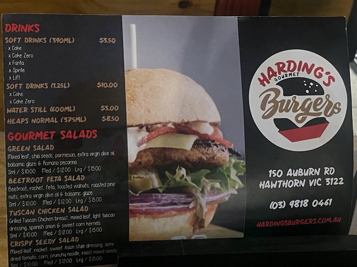 Menu Harding's Burger Joint-2