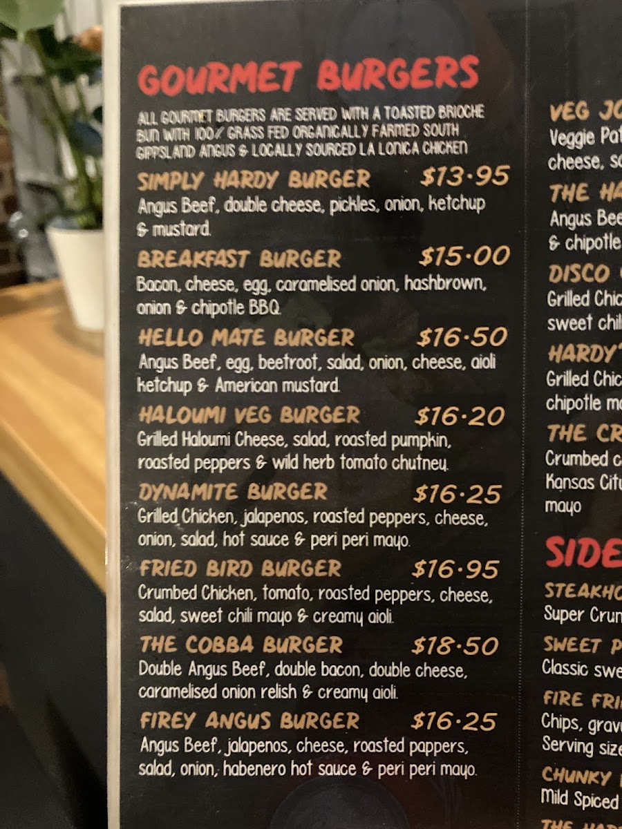 Menu Harding's Burger Joint-5