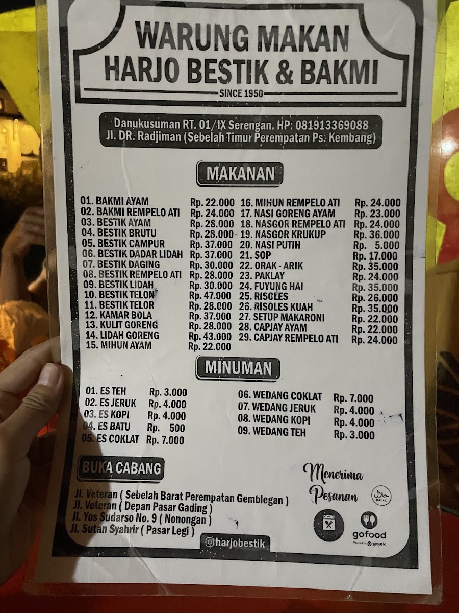 Menu Harjo Bestik Pasar Kembang-1