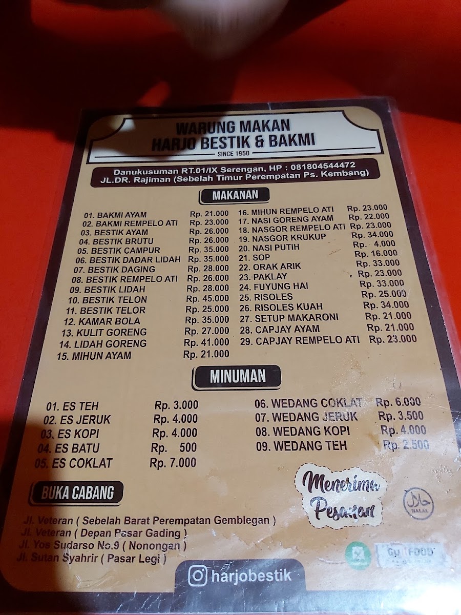 Menu Harjo Bestik Pasar Kembang-10