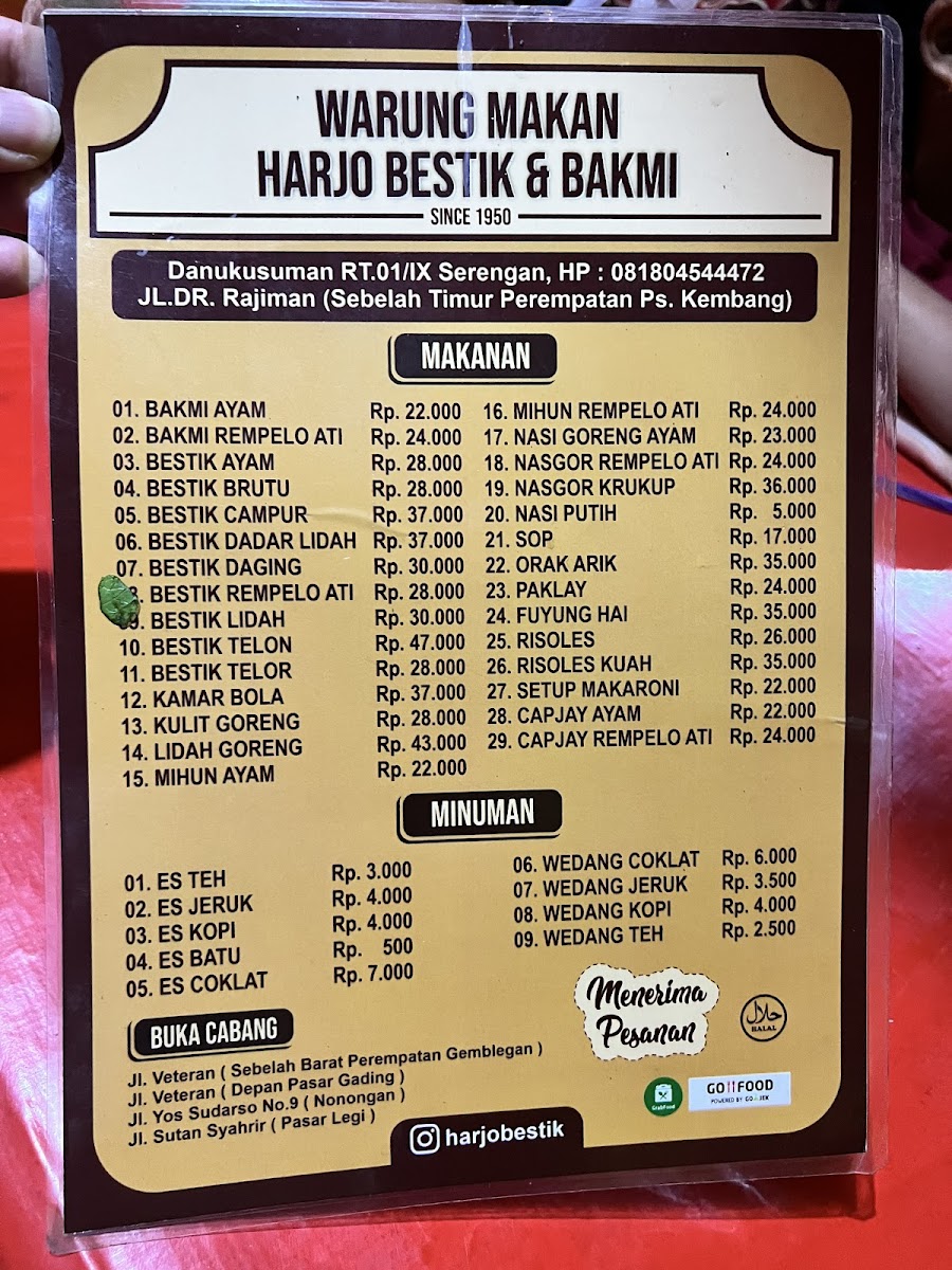 Menu Harjo Bestik Pasar Kembang-2