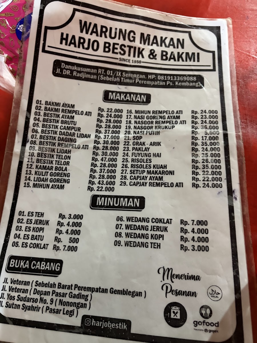 Menu Harjo Bestik Pasar Kembang-5