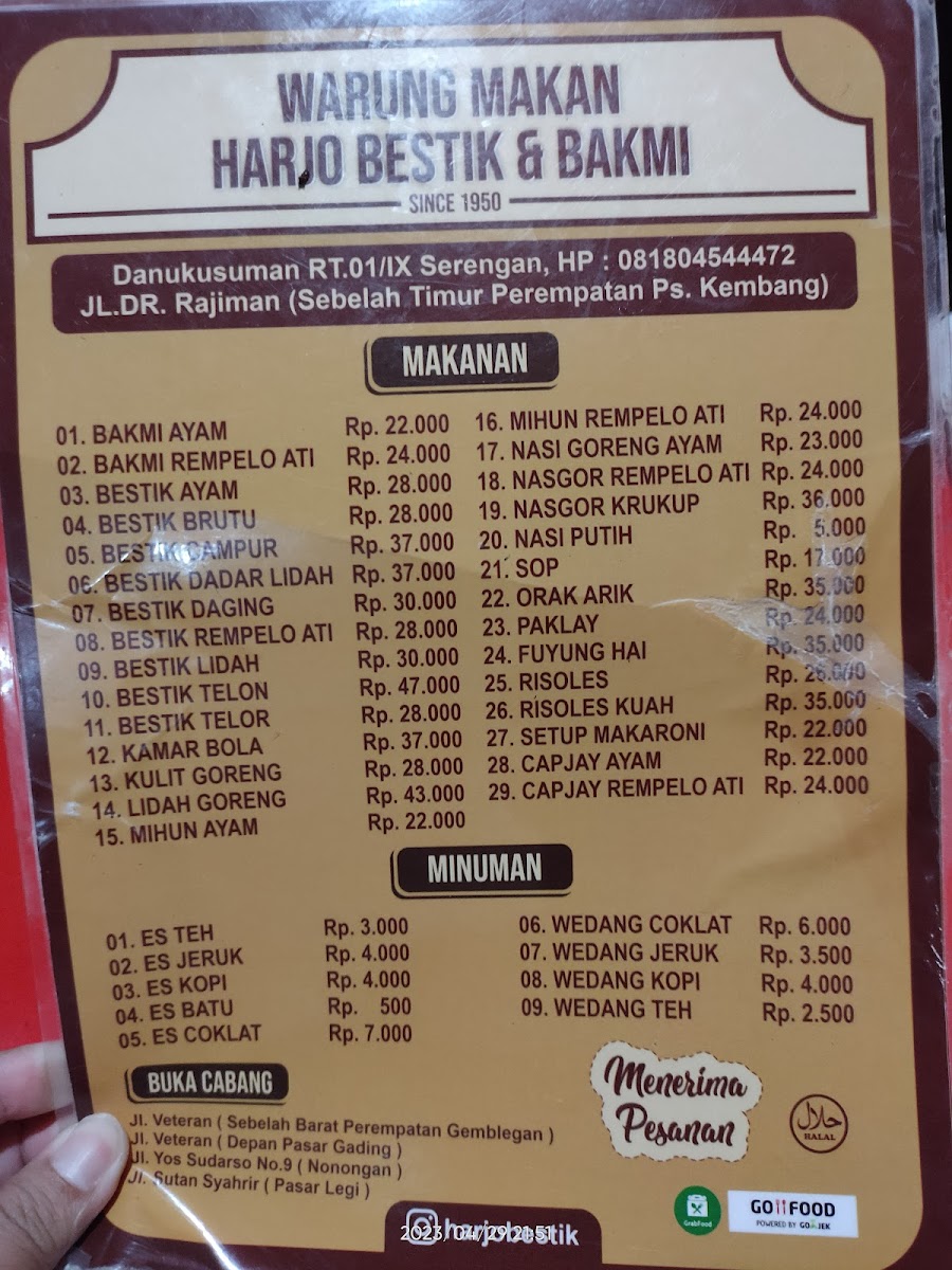 Menu Harjo Bestik Pasar Kembang-7