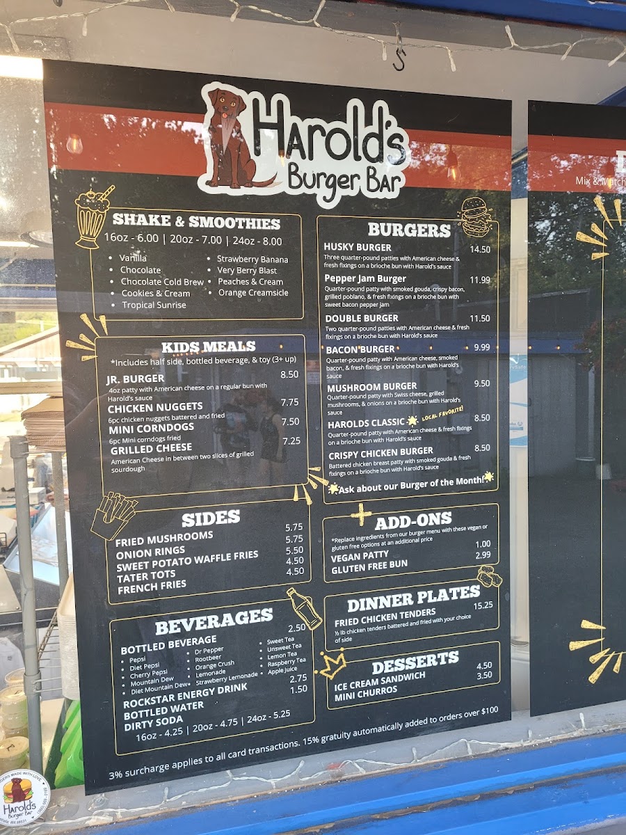 Menu Harold's Burger Bar-3