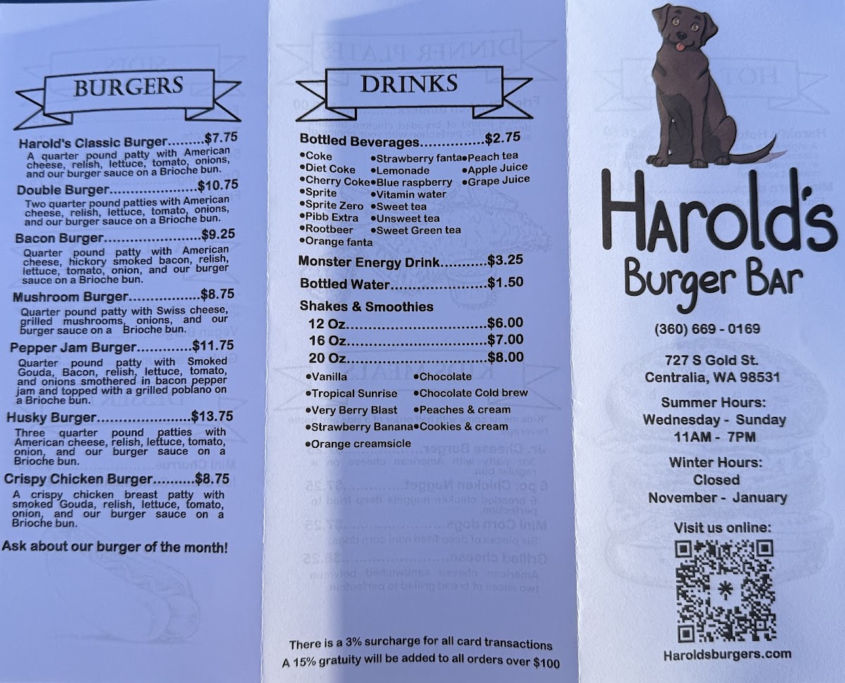 Menu Harold's Burger Bar-4