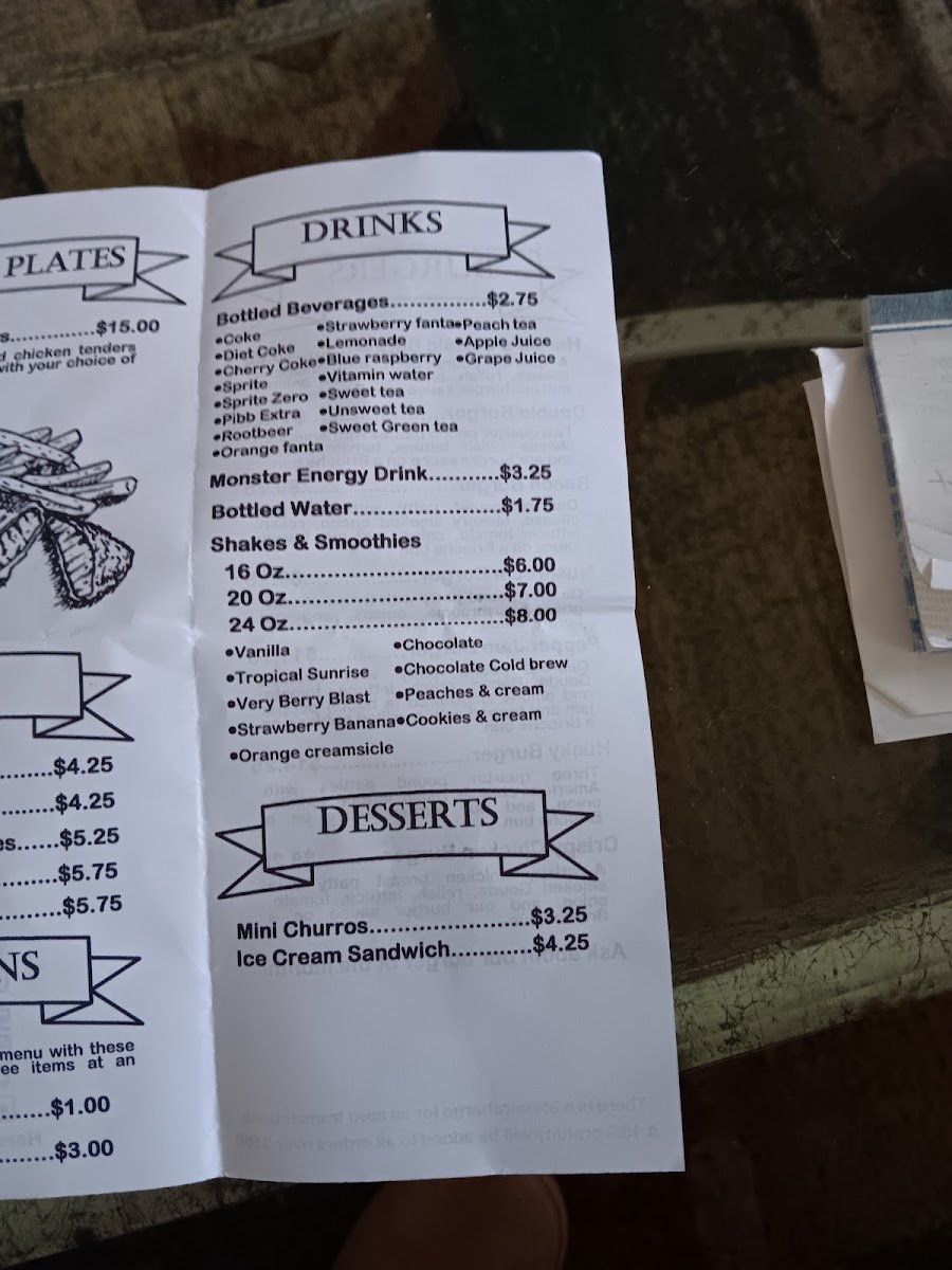 Menu Harold's Burger Bar-7