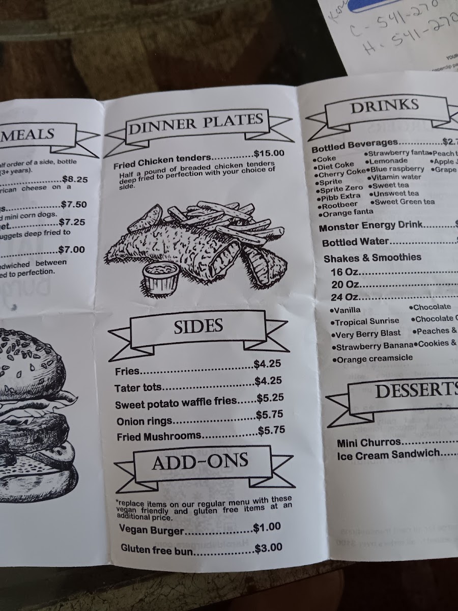 Menu Harold's Burger Bar-9