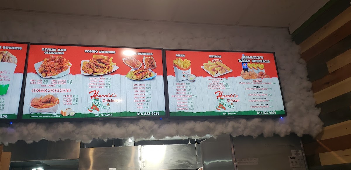 Menu Harold's Chicken #64-1