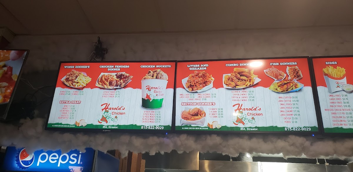 Menu Harold's Chicken #64-2