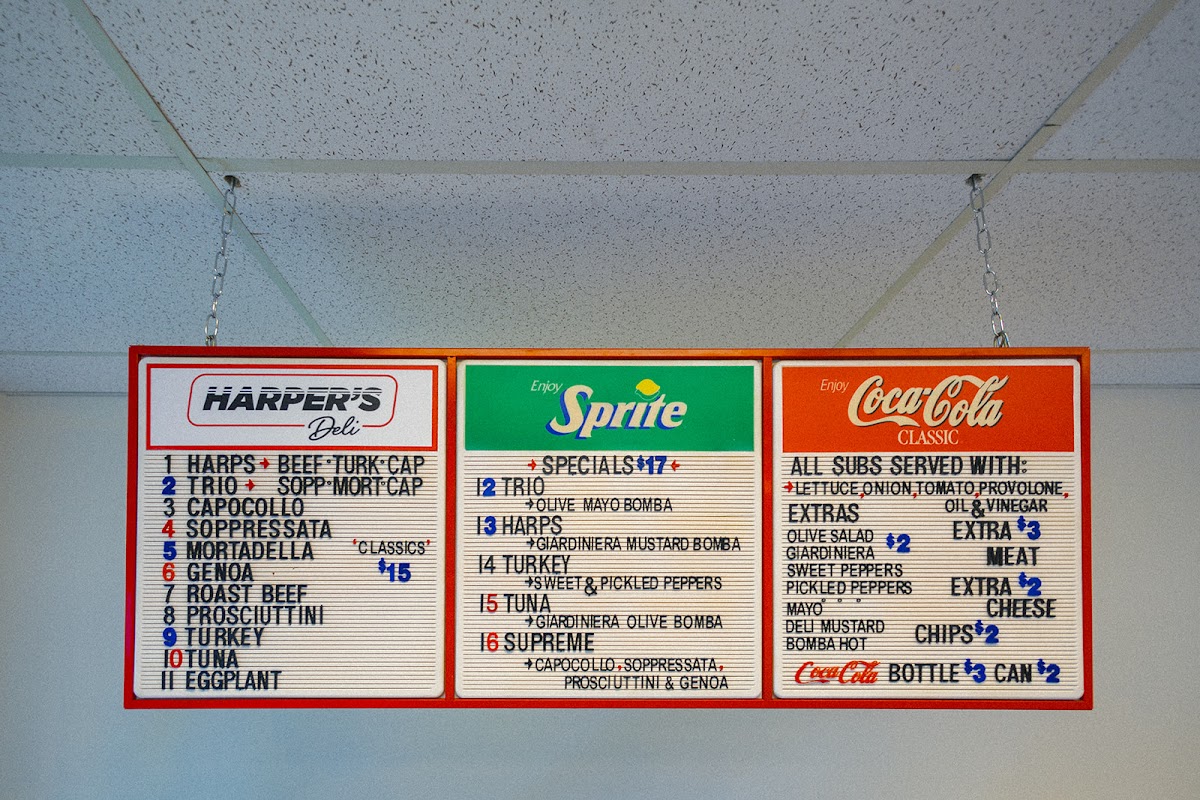 Menu Harper's Deli-2