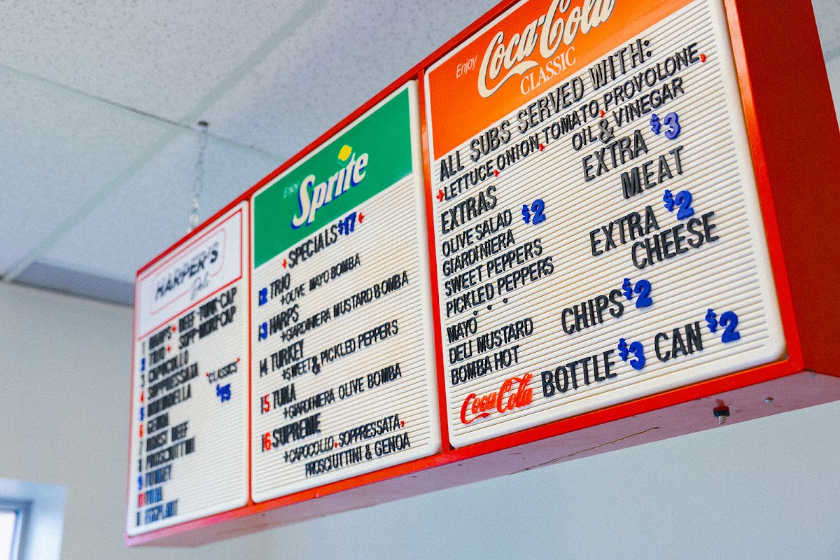 Menu Harper's Deli-3