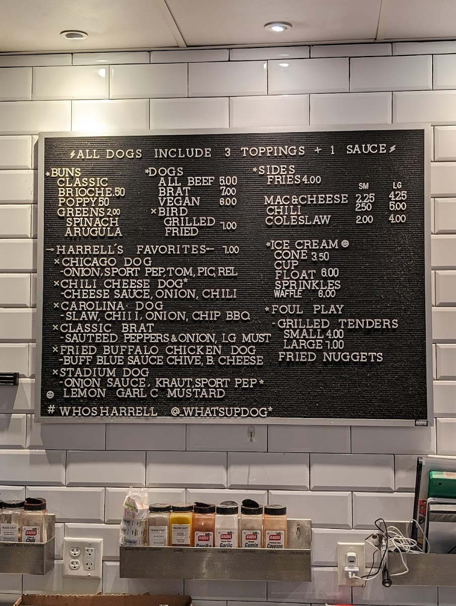 Menu Harrell's Hot Dogs + Cold Cones-3