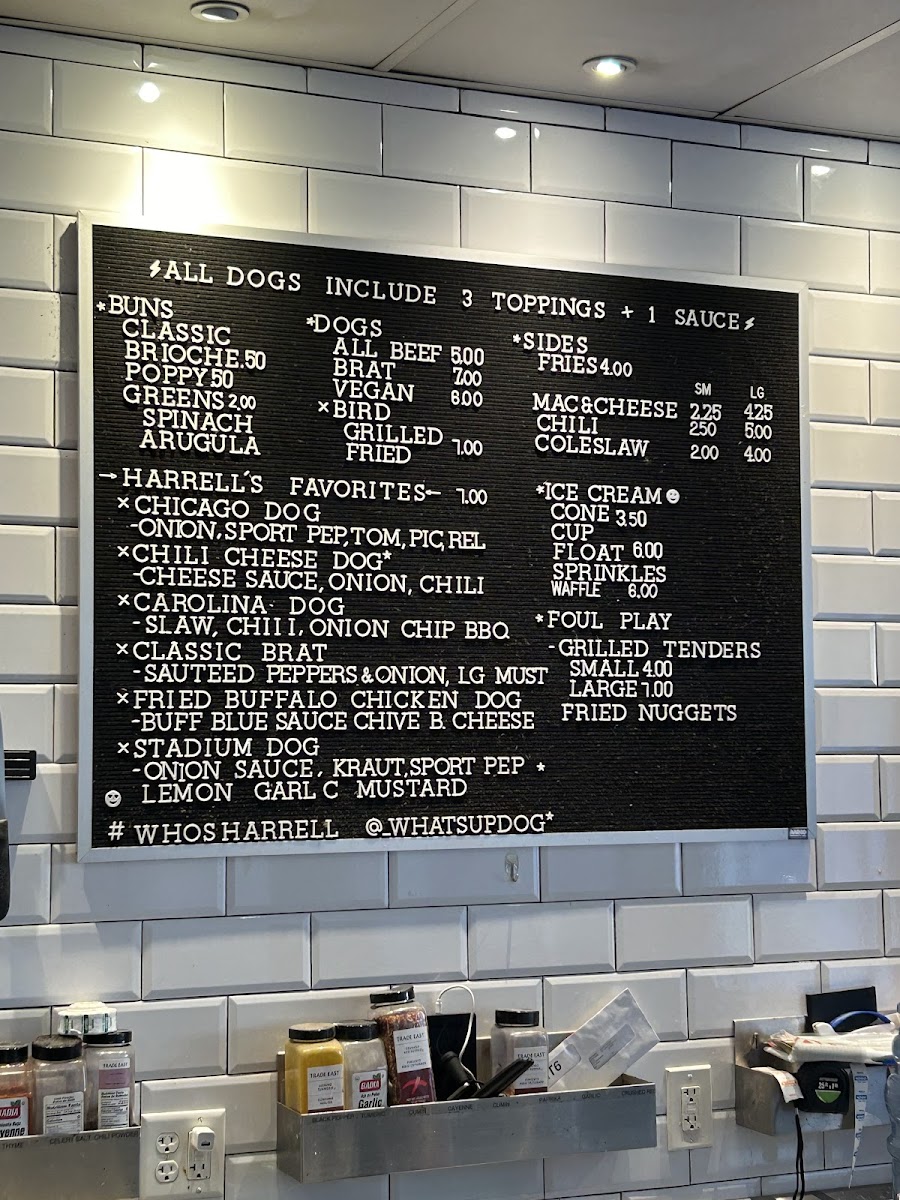 Menu Harrell's Hot Dogs + Cold Cones-5