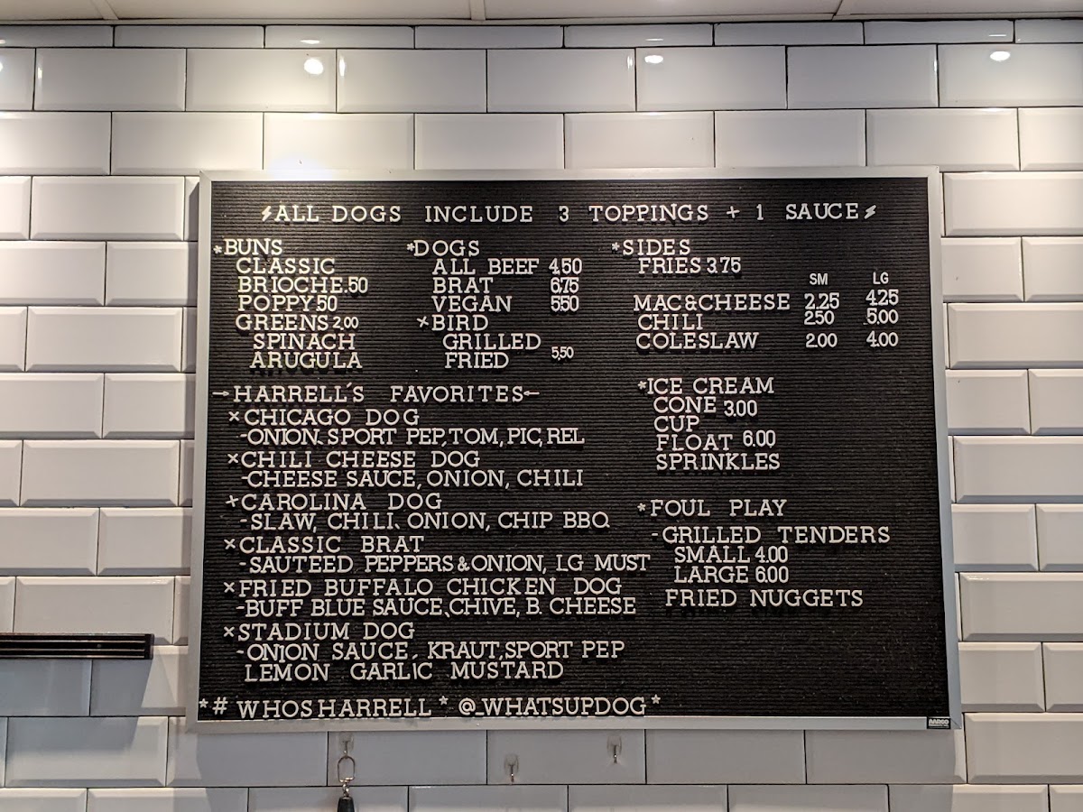Menu Harrell's Hot Dogs + Cold Cones-7