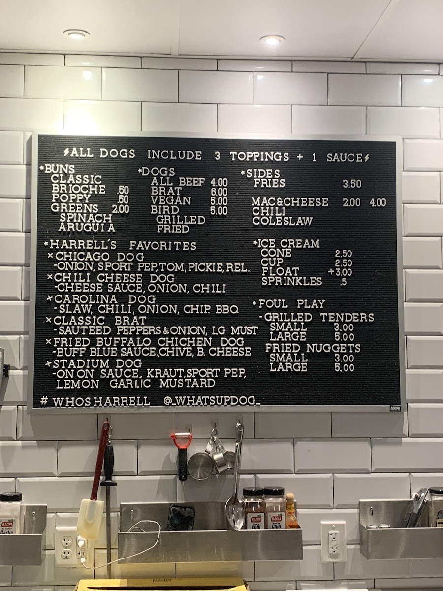 Menu Harrell's Hot Dogs + Cold Cones-8