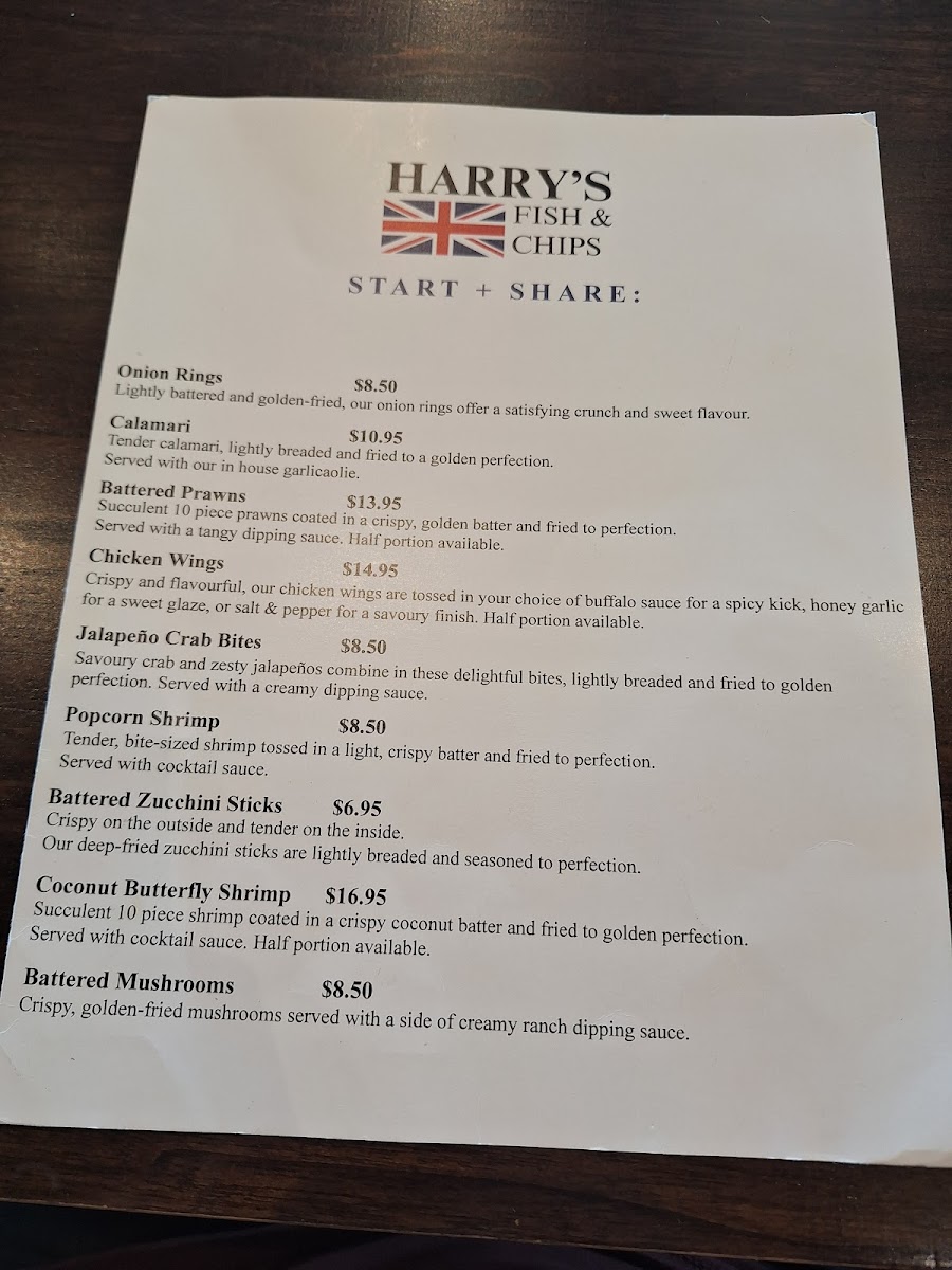 Menu Harry's Fish & Chips-2