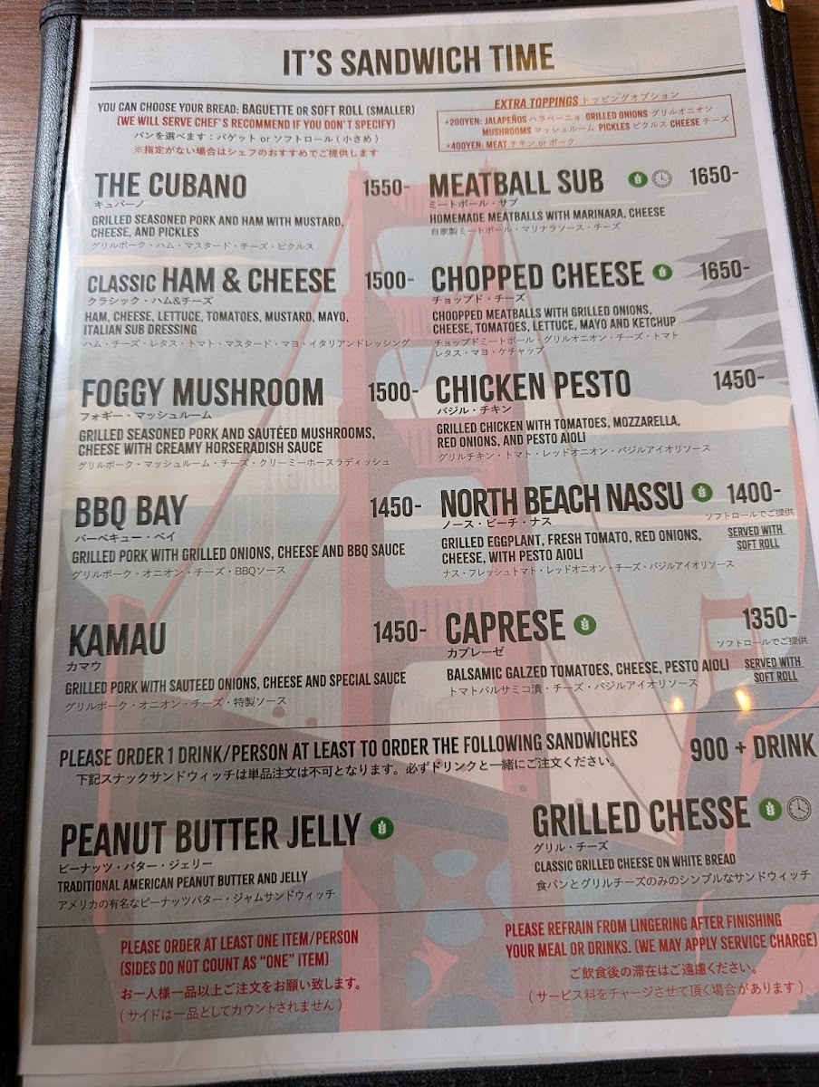 Menu Harry's Sandwich Company-2