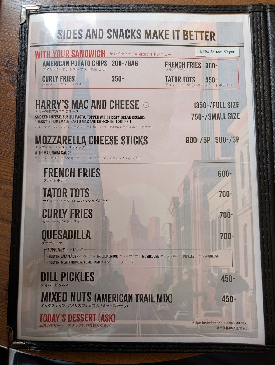Menu Harry's Sandwich Company-3