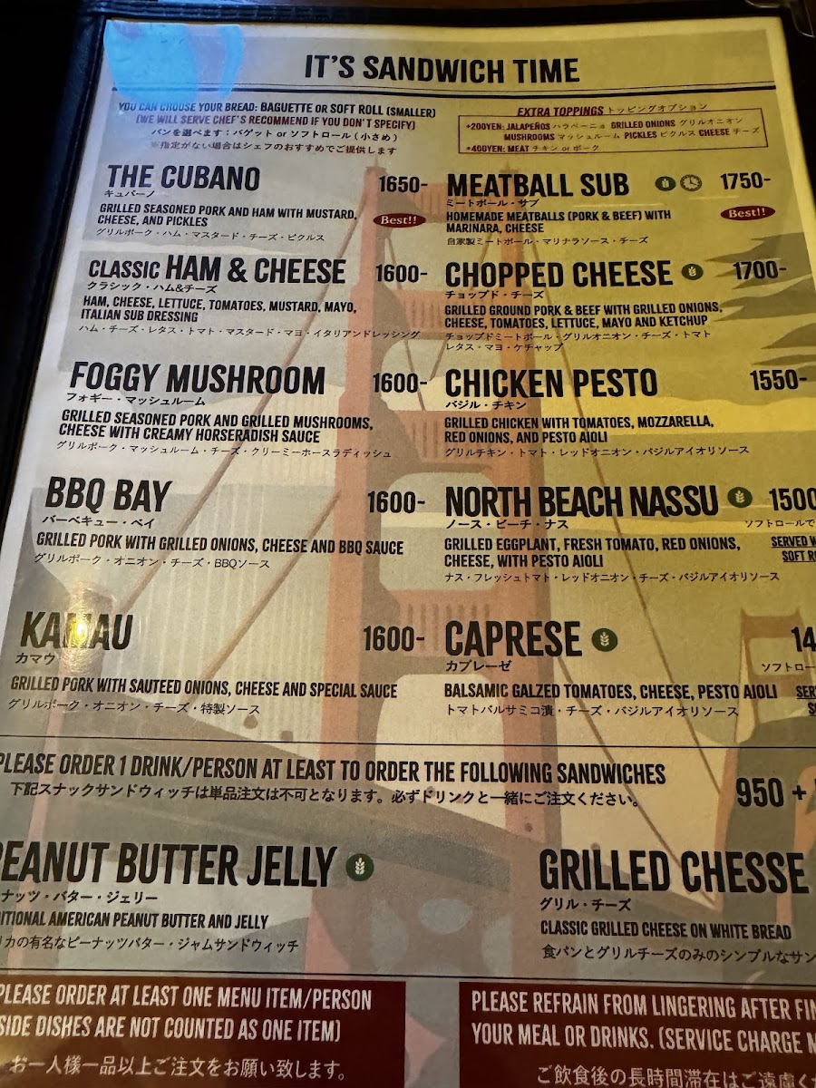 Menu Harry's Sandwich Company-5