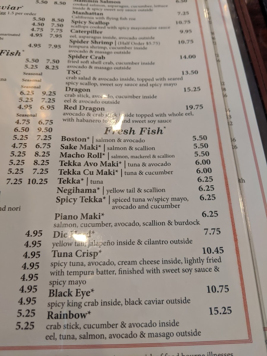 Menu Haruki East-3