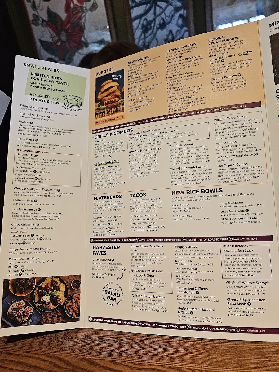 Menu Harvester Poachers Cottage Stoke-1