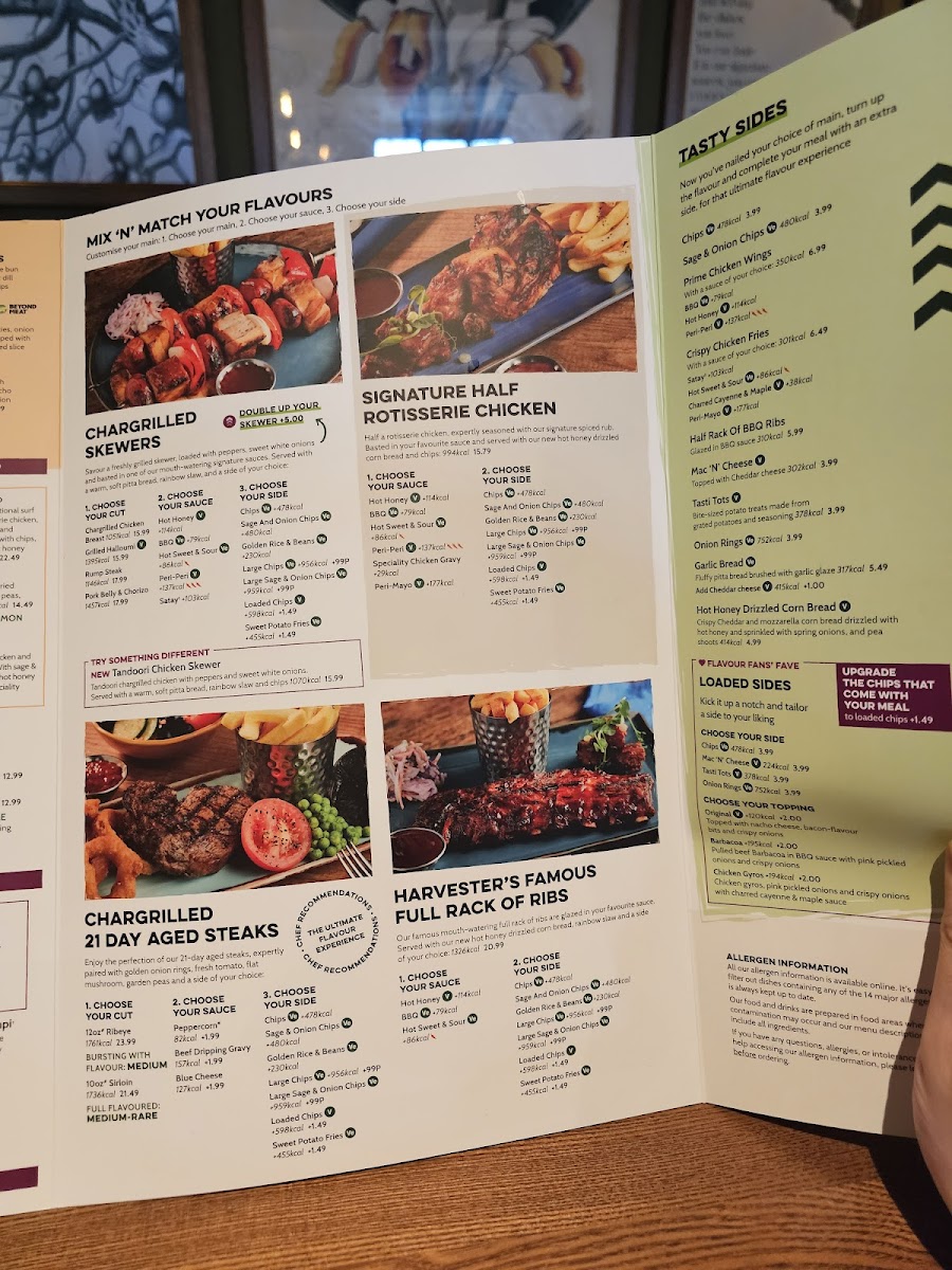 Menu Harvester Poachers Cottage Stoke-2