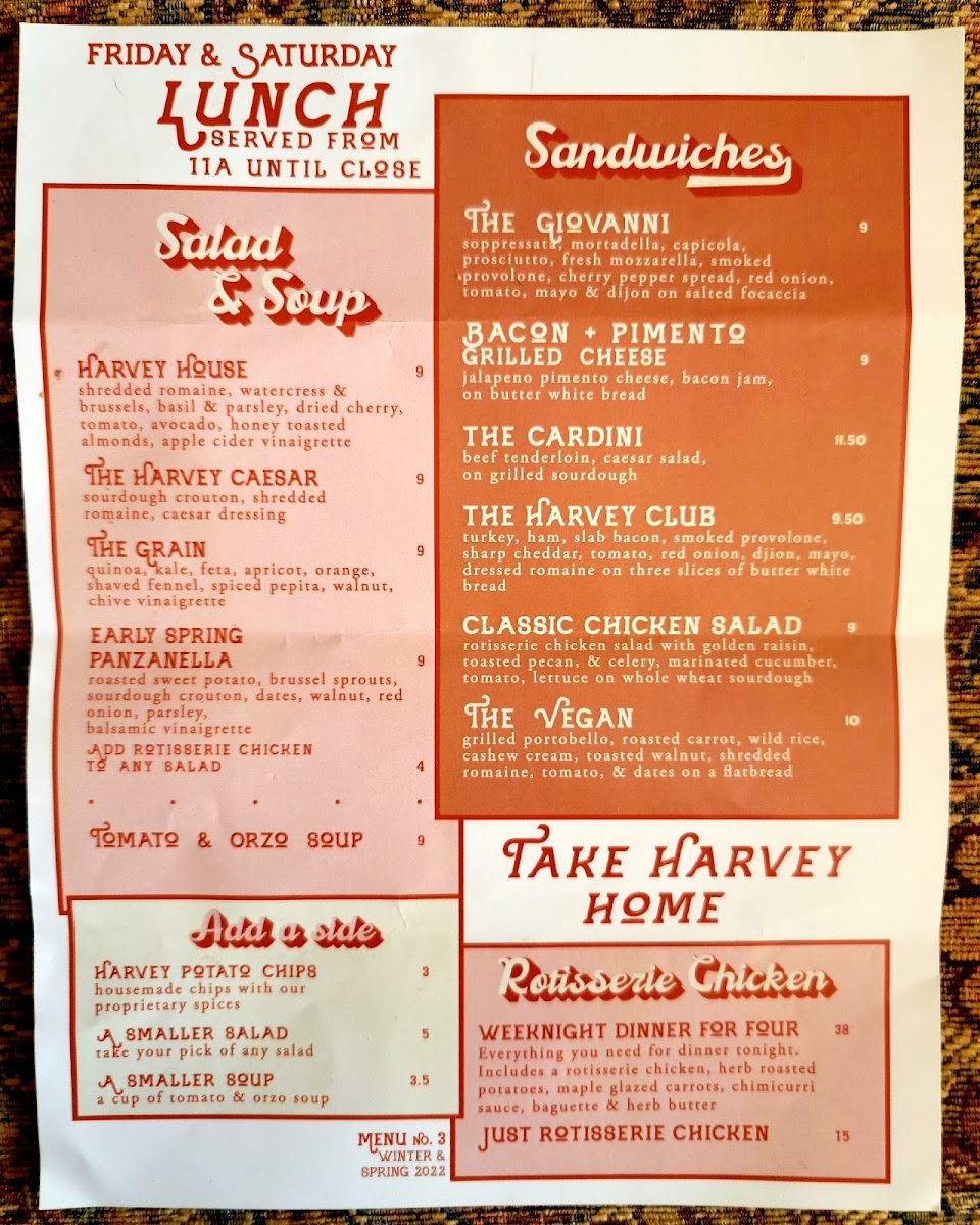 Menu Harvey Bakery & Kitchen-4