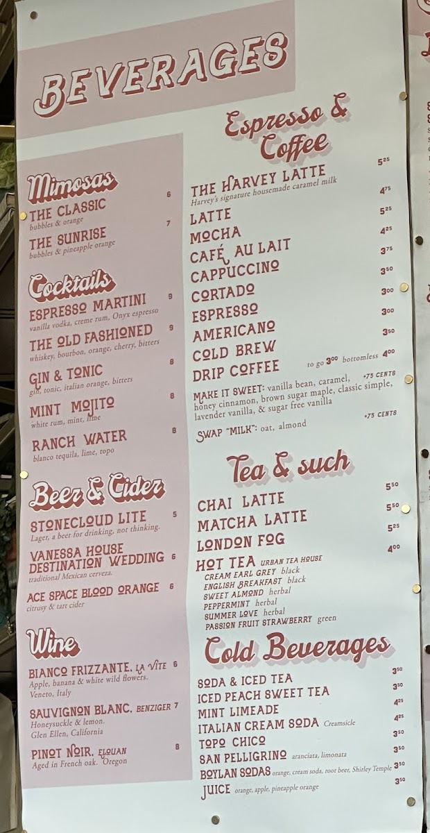 Menu Harvey Bakery & Kitchen-7