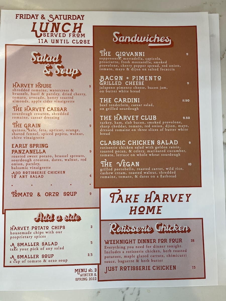 Menu Harvey Bakery & Kitchen-8