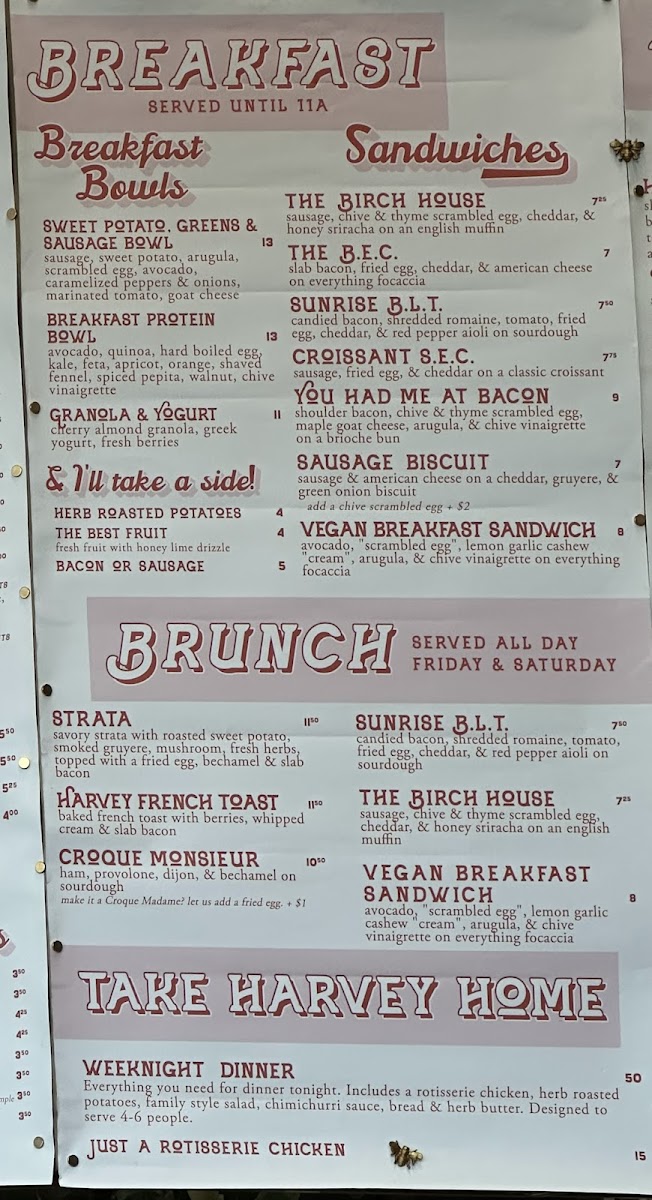 Menu Harvey Bakery & Kitchen-9