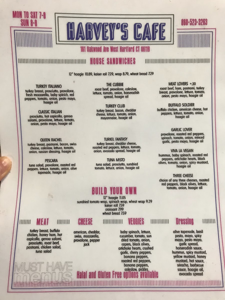 Menu Harvey's Cafe & Market-10