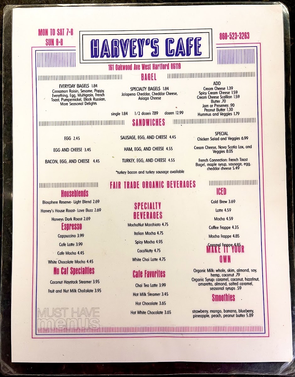 Menu Harvey's Cafe & Market-2